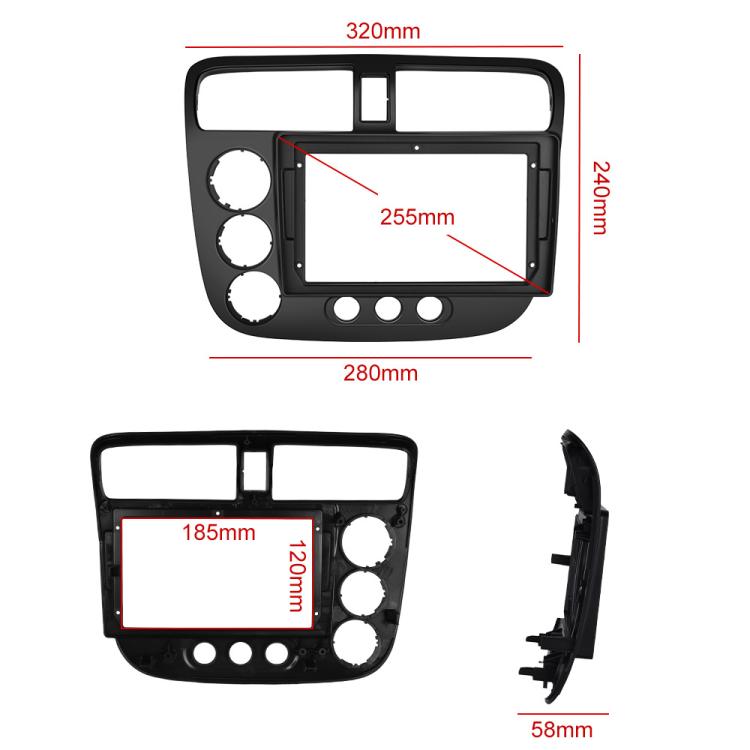 For Honda Civic 2001-2005 Android Car Central Control Screen Navigation Bluetooth Player, 4-Core 2GB + 64GB, 4-Core 4GB + 64GB, 4-Core 4GB + 128GB, 8-Core 4GB + 64GB, 8-Core 6GB + 128GB