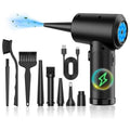 Cordless Turbo Fan Blower And Vacuum Cleaner With 5 Interchangeable Nozzles & LED Light, 3 Brushes, No Brush