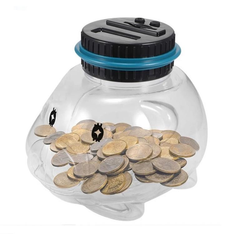 1.6L Piggy Bank Electronic Counting Coin Bank, US Dollar, Euro, British Pound, Taiwan Dollar, Japanese Yen, Mexican Peso, Canadian Dollar, Swiss Franc, Polish Zloty, Russian Ruble