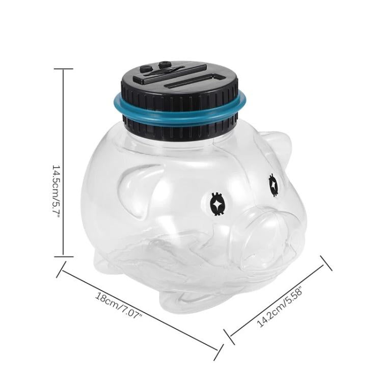 1.6L Piggy Bank Electronic Counting Coin Bank, US Dollar, Euro, British Pound, Taiwan Dollar, Japanese Yen, Mexican Peso, Canadian Dollar, Swiss Franc, Polish Zloty, Russian Ruble