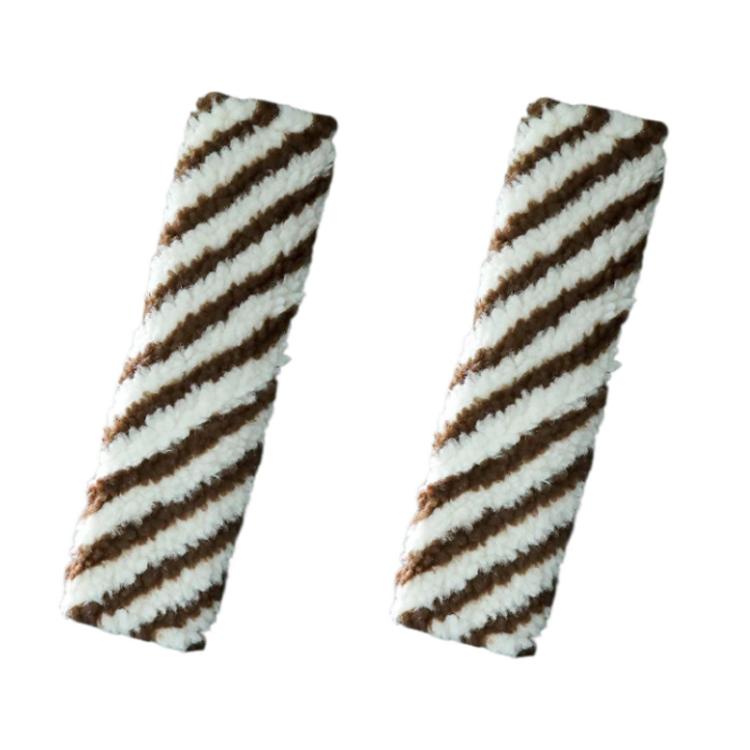 2pcs Car Seatbelt Lamb Wool Shoulder Pad Decoration