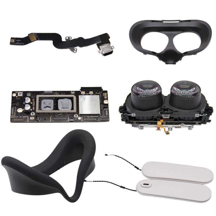 For Meta Quest 3S Repair Parts, Tail Plug Headphone Jack Flex Cable, Right Speaker, Left Speaker, Main Board 128GB, LCD Assembly with Fresnel Lens, Internal Face Shell, Cooling Fan, Face Cover