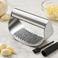 Stainless Steel Curved Garlic Press Kitchen Garlic Crusher, LsCook PHZ90C 3pcs /Set 1.8cm Thick