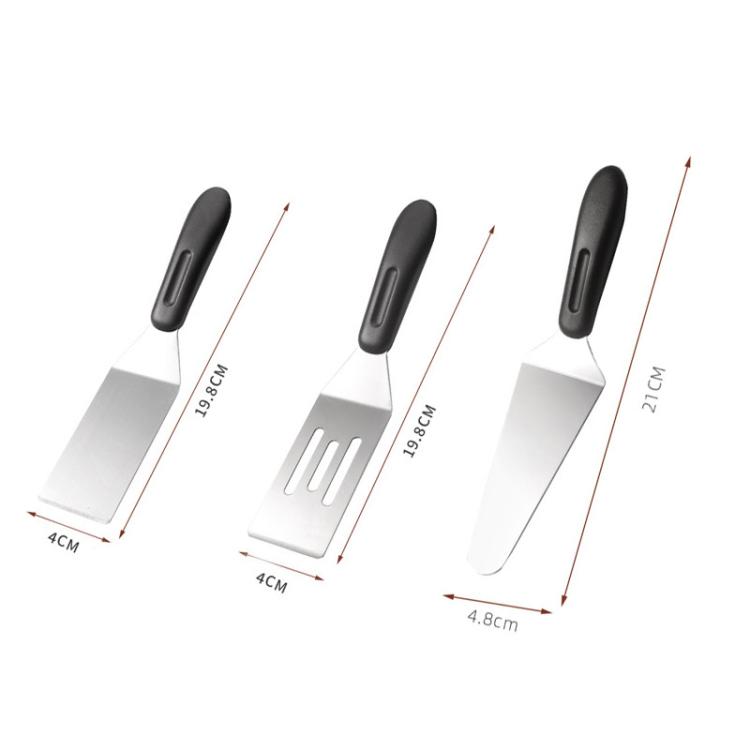 LsCook Stainless Steel Spatula Cake and Pizza Spatula, Solid Square, Hollow Square, Triangular