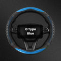 Honeycomb Car Steering Wheel Cover No-Sew Universal Steering Wheel Protector, O Type Blue, O Type Dark Blue, O Type Black, O Type Red, O Type Coffee, D Type Blue, D Type Dark Blue, D Type Black, D Type Red, D Type Coffee