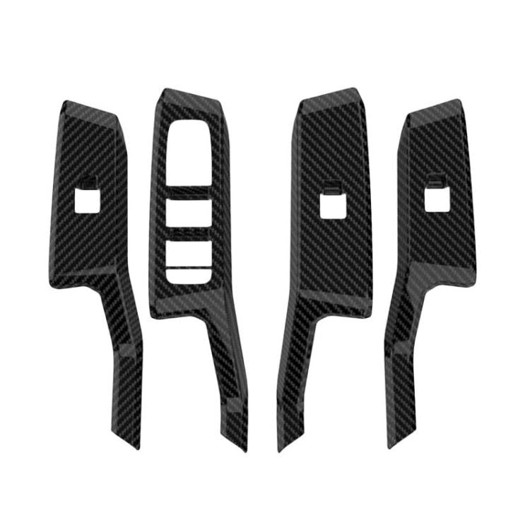 4pcs / Set For Toyota RAV4 / Wildlander Car Window Switch Panel Decorative Sticker, LHD Silver, LHD Black, LHD Carbon Fiber, RHD Silver, RHD Black, RHD Carbon Fiber