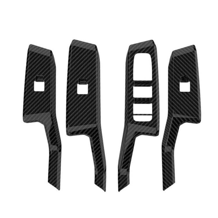4pcs / Set For Toyota RAV4 / Wildlander Car Window Switch Panel Decorative Sticker, LHD Silver, LHD Black, LHD Carbon Fiber, RHD Silver, RHD Black, RHD Carbon Fiber