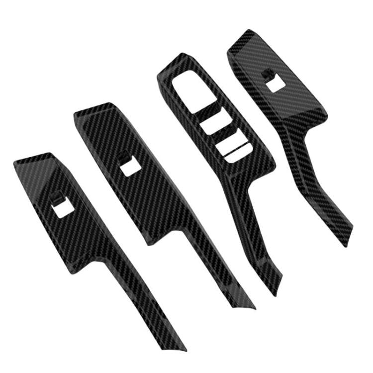 4pcs / Set For Toyota RAV4 / Wildlander Car Window Switch Panel Decorative Sticker, LHD Silver, LHD Black, LHD Carbon Fiber, RHD Silver, RHD Black, RHD Carbon Fiber
