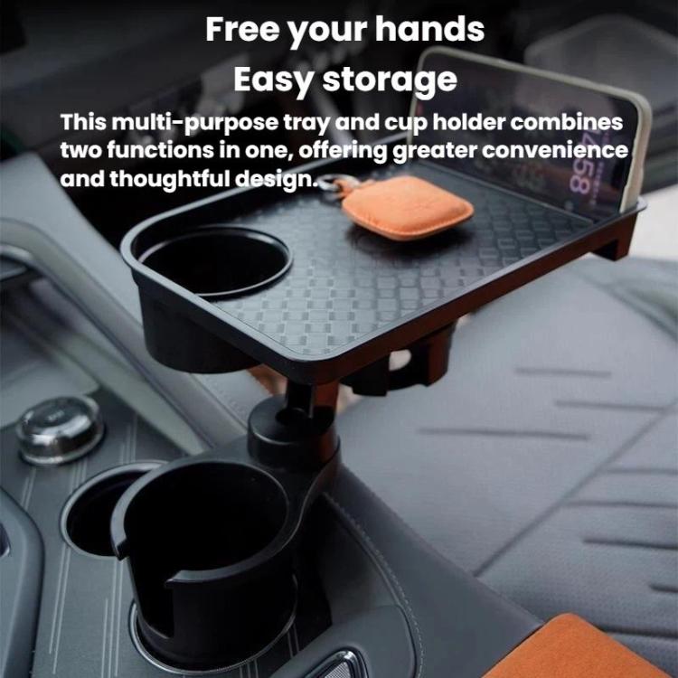 QY62 Car Central Control Water Cup Holder Food Tray & Cup Holder