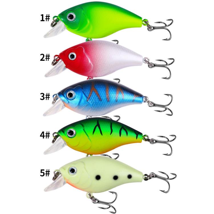 HENGJIA Deep Diving Fat Crankbait Fishing Lure Long Casting Hard Bait, 6cm 6.9g