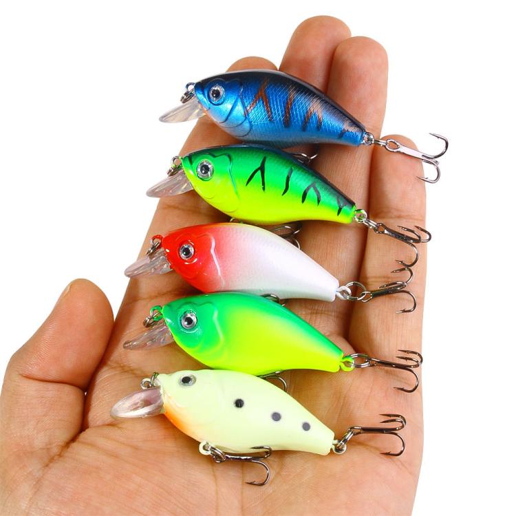 HENGJIA Deep Diving Fat Crankbait Fishing Lure Long Casting Hard Bait, 6cm 6.9g