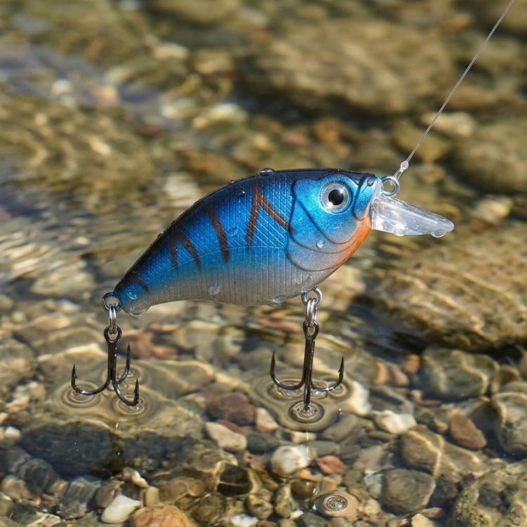HENGJIA Deep Diving Fat Crankbait Fishing Lure Long Casting Hard Bait, 6cm 6.9g