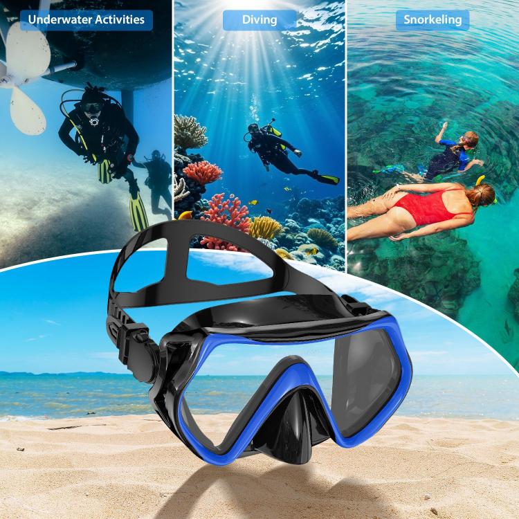 Snorkel Set for Adults 180-degree Panoramic View Diving Mask with Anti-Fog Lens Snorkeling Gear for Scuba Diving, Swimming