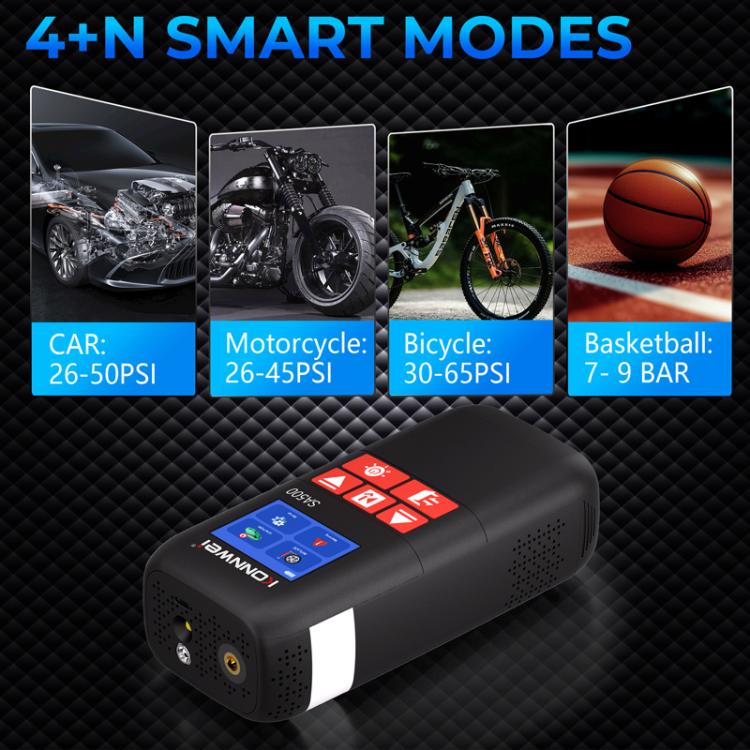 KONNWEI SA500  2.4 Inch Color Screen Portable Car Tire Inflator Car Emergency Jump Starter