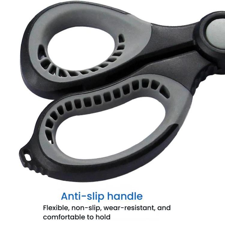Lure Fishing Scissors With Serrated Blade For Cutting Fishing Line, Black Gray