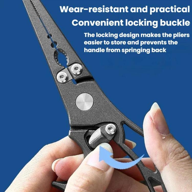 Stainless Steel Fish-Holding Pliers Open-Loop Hook Remover For Lure Fishing, Hollow Handle, With Storage Pouch