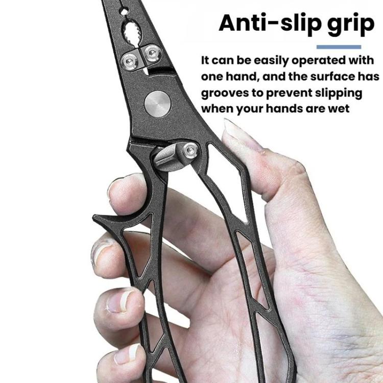 Stainless Steel Fish-Holding Pliers Open-Loop Hook Remover For Lure Fishing, Hollow Handle, With Storage Pouch