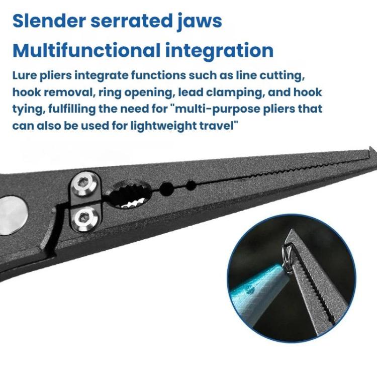 Stainless Steel Fish-Holding Pliers Open-Loop Hook Remover For Lure Fishing, Hollow Handle, With Storage Pouch