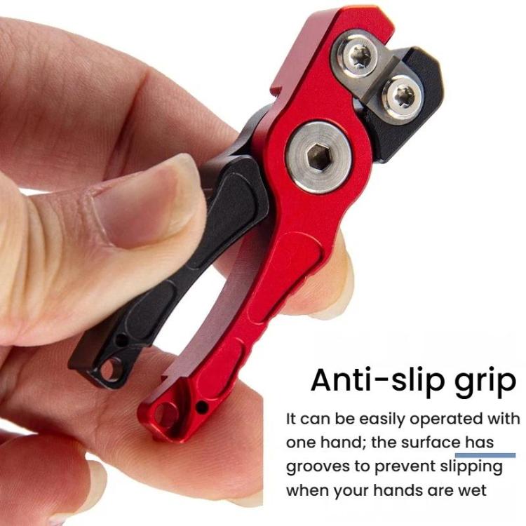 Aluminum Alloy Portable Fishing Line Cutter Tungsten Steel Blades Mini Fishing Shears, Silver Black