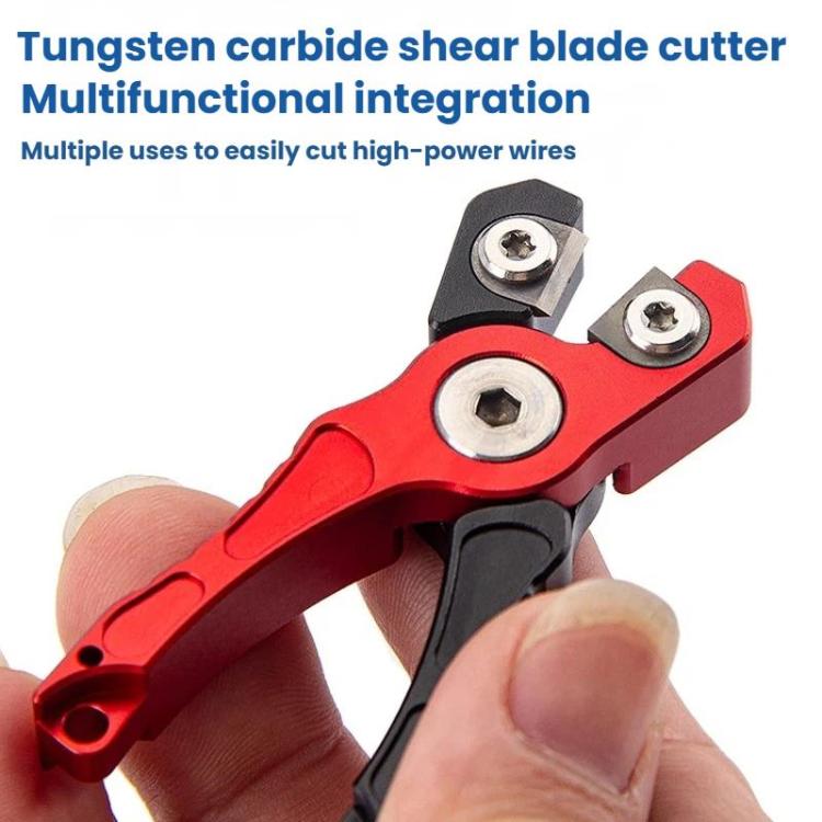 Aluminum Alloy Portable Fishing Line Cutter Tungsten Steel Blades Mini Fishing Shears, Silver Black