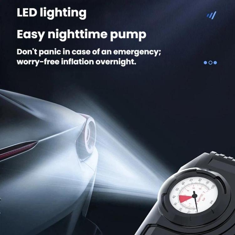 CARSUN 3011-2 Portable Analog Tire Inflator For Car Multifunctional LED Light Air Pump, CARSUN 3011-2