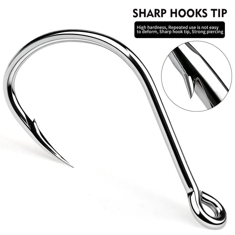 PROBEROS 20pcs /Box High Carbon Steel Single Fish Hooks High-Penetration Needle Point Ringed Eye Hooks, No. 1, No. 1/0, No. 2/0, No. 3/0, No. 4/0, No. 5/0