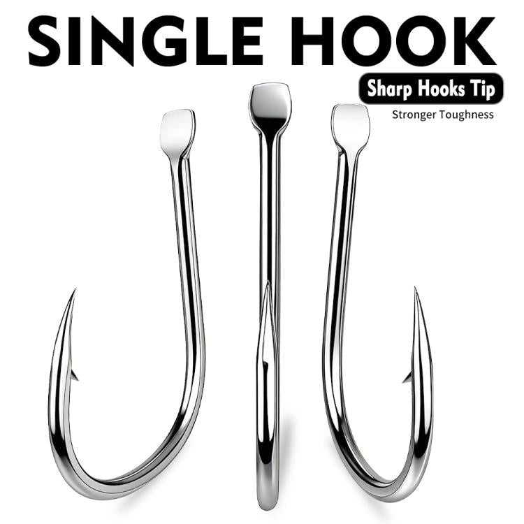 PROBEROS 20pcs Iseama Single Fishing Hooks High Carbon Steel Barbed Octopus Circle Hooks For Saltwater And Freshwater, No. 2, No. 1, No. 1/0, No. 2/0, No. 3/0, No. 4/0, No. 5/0
