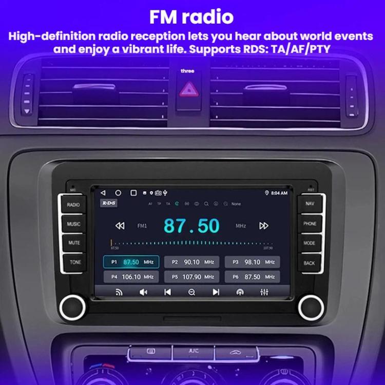 7-Inch Car Navigation System With Wireless Bluetooth CarPlay For Volkswagen, Quad-core 2GB+32GB, Quad-core 2GB+64GB, Octa-core 4GB+64GB, Octa-core 6GB+128GB