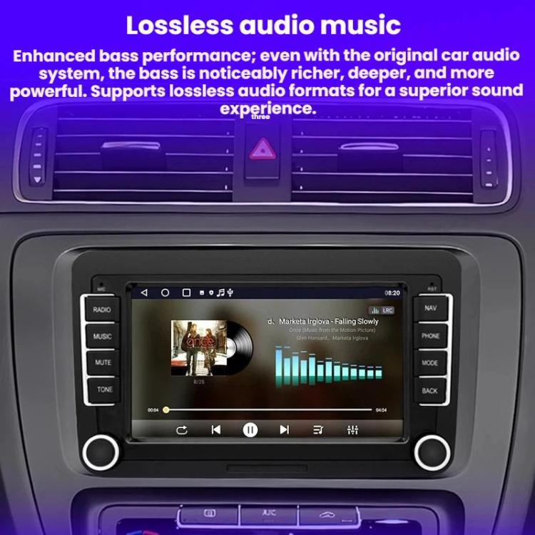 7-Inch Car Navigation System With Wireless Bluetooth CarPlay For Volkswagen, Quad-core 2GB+32GB, Quad-core 2GB+64GB, Octa-core 4GB+64GB, Octa-core 6GB+128GB