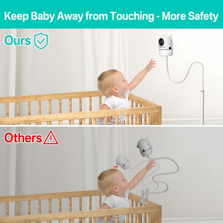 JJ-9376-W-0 For HelloBaby / VTech / Infant Optics Adjustable Baby Monitor Bracket With Storage Tray