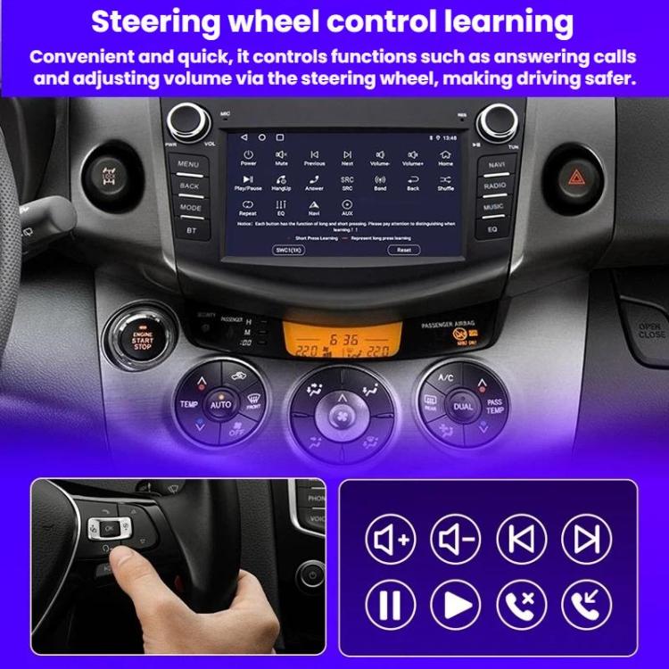 7 inch Smartphone-connected GPS Navigator For Toyota RAV4, Quad-core 2GB+32GB, Quad-core 2GB+64GB, Octa-core 4GB+64GB, Octa-core 6GB+128GB