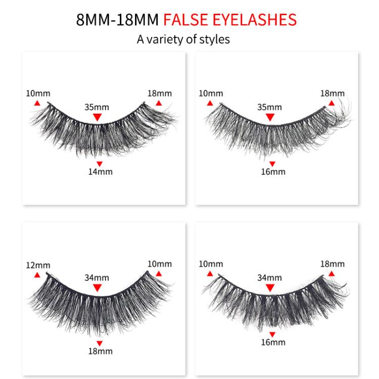 10 Pairs 8D Faux Mink Lashes Pack Fluffy Volume Dramatic False Eyelashes Natural Long Wispy Messy Curls, 203, 008, 17X, 930, 2718