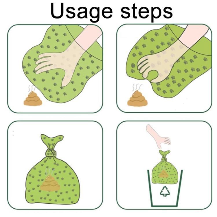 Dog Poop Bags Refill Rolls Leak-Proof Pet Waste Bags Eco-Friendly Unscented with Cute Footprint Design 1.2 Silk, 10 Rolls/150 Bags, 20 Rolls/300 Bags