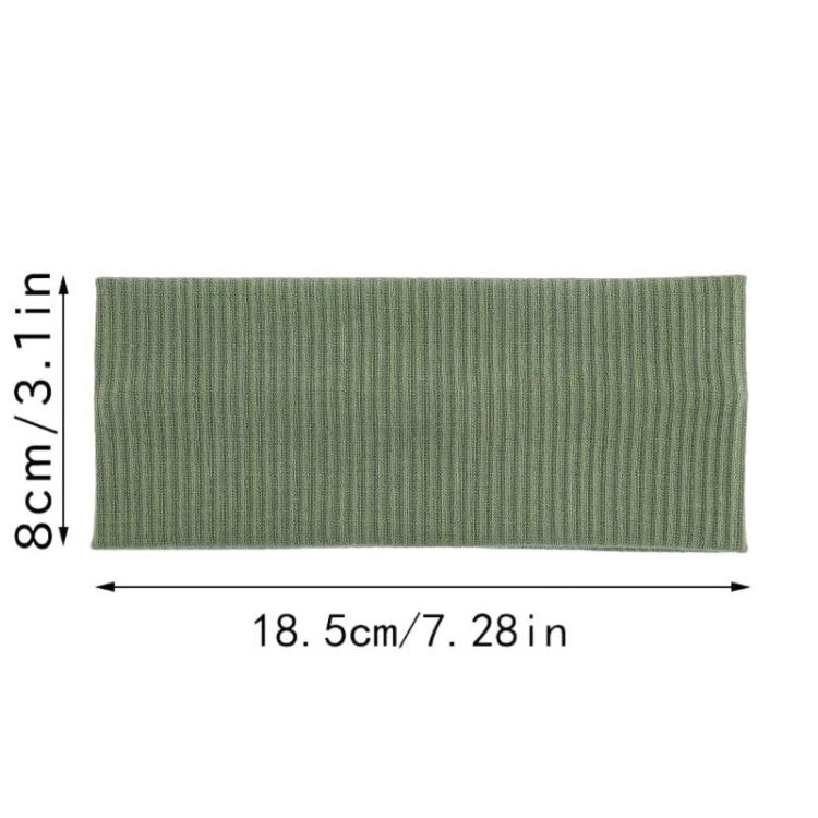 18.5 x 8cm Knitted Striped Sports Headband Wide Edge Face Washing Hair Band