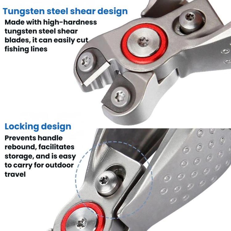 Portable Mini Line Cutter PE Line Scissors Stainless Steel Lure Pliers, Silver