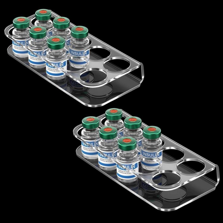 10-Hole Acrylic Insulin Bottle Organizer, 1pc, 2pcs