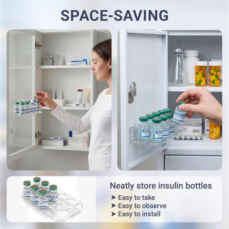 10-Hole Acrylic Insulin Bottle Organizer, 1pc, 2pcs