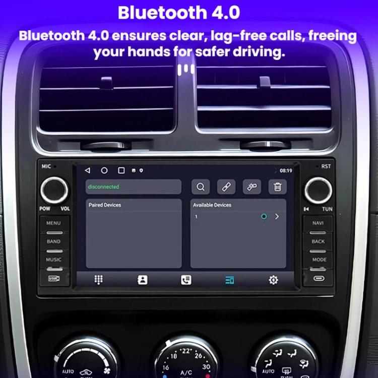 7 Inch Navigation GPS Reversing Car Radio Carplay For Dodge / Jeep / Chrysler, Quad-core 2GB+32GB, Quad-core 2GB+64GB, Octa-core 4GB+64GB, Octa-core 6GB+128GB