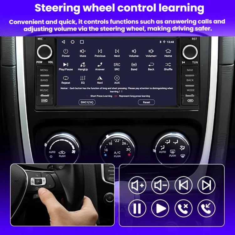 7 Inch Navigation GPS Reversing Car Radio Carplay For Dodge / Jeep / Chrysler, Quad-core 2GB+32GB, Quad-core 2GB+64GB, Octa-core 4GB+64GB, Octa-core 6GB+128GB