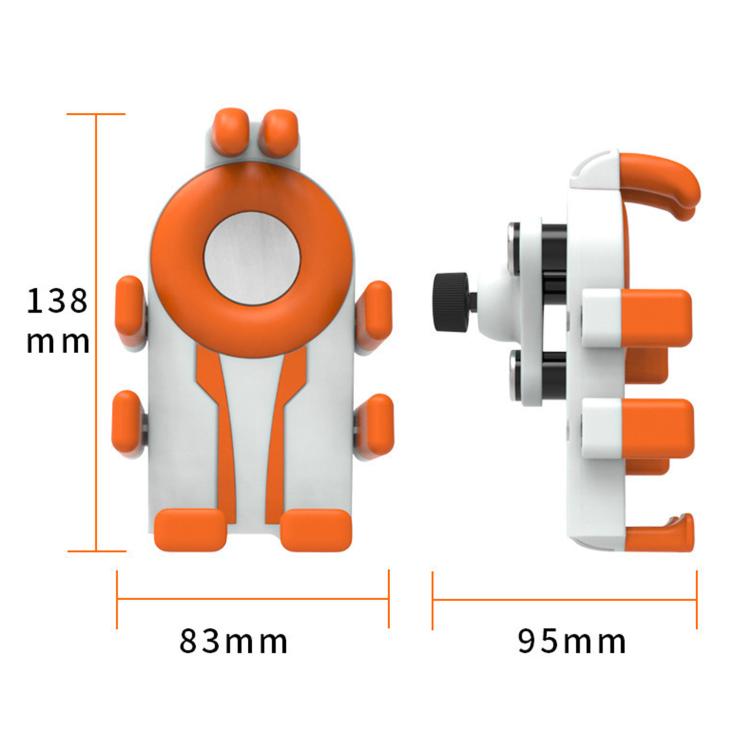 Electric Motorcycle Eight-Armed Fixation Shockproof Phone Mount, All Black Handlebars, Black Orange Handlebars, Orange White Handlebars, Black White Handlebars, All Black Mirror Mounts, Black Orange Mirror Mounts, Orange White Mirror Mounts            ...
