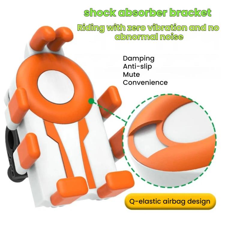 Electric Motorcycle Eight-Armed Fixation Shockproof Phone Mount, All Black Handlebars, Black Orange Handlebars, Orange White Handlebars, Black White Handlebars, All Black Mirror Mounts, Black Orange Mirror Mounts, Orange White Mirror Mounts            ...