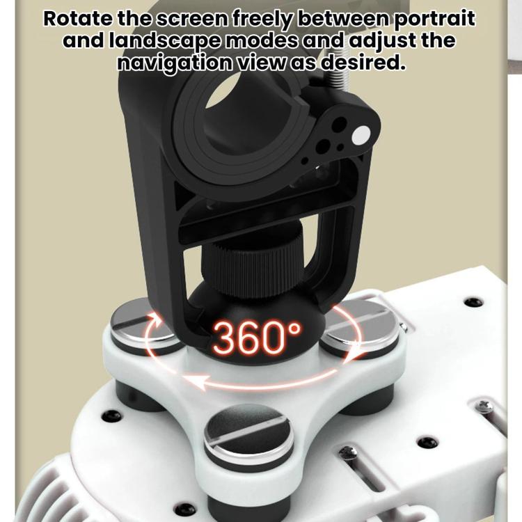 Electric Motorcycle Eight-Armed Fixation Shockproof Phone Mount, All Black Handlebars, Black Orange Handlebars, Orange White Handlebars, Black White Handlebars, All Black Mirror Mounts, Black Orange Mirror Mounts, Orange White Mirror Mounts            ...