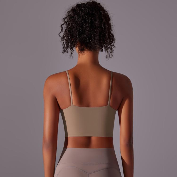 Nylon Semi-Fixed Cup High-Intensity Training Sports Bra/Fitness Vest, S, M, L, XL