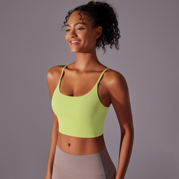 Nylon Semi-Fixed Cup High-Intensity Training Sports Bra/Fitness Vest, S, M, L, XL