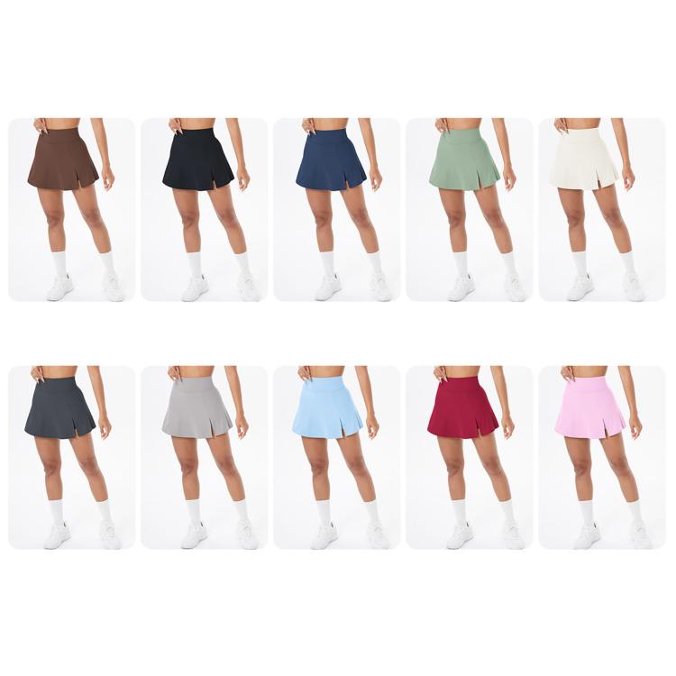 High-Waisted Yoga Fitness Breathable Mini Skirt Pants, S, M, L, XL