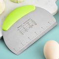LsCook Stainless Steel Dough Cutter With Graduated Cream Scraper, Cream Scraper