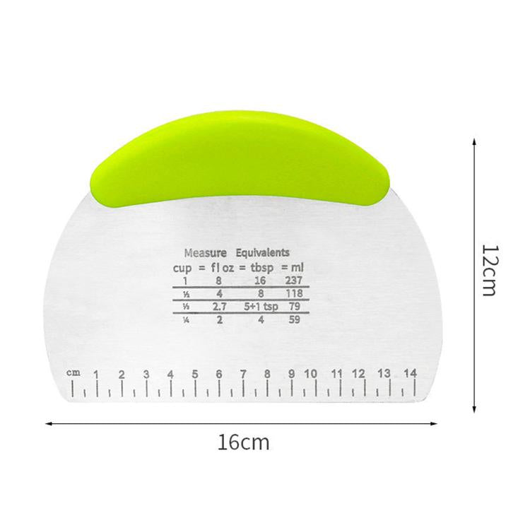 LsCook Stainless Steel Dough Cutter With Graduated Cream Scraper, Cream Scraper