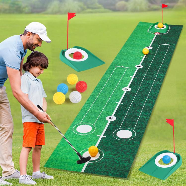 Kids Golf Putting Practice Mat, Indoor & Outdoor Parent?Child Interactive Sports Toy