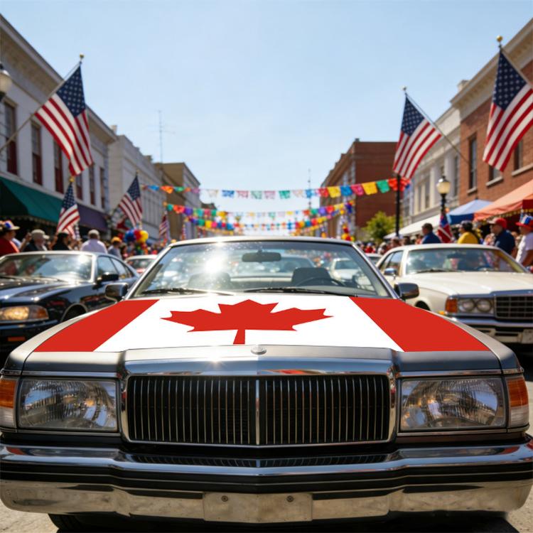 USA-Canada-Mexico World Cup Cheering Flag Dustproof Car Cover, Mexico, Canada, United States, Brazil, Argentina, France, Germany, Belgium, Saudi Arabia, South Korea, Ghana, Portugal, United Kingdom, Australia, Japan, Paraguay, Turkey, England, Switzerl...