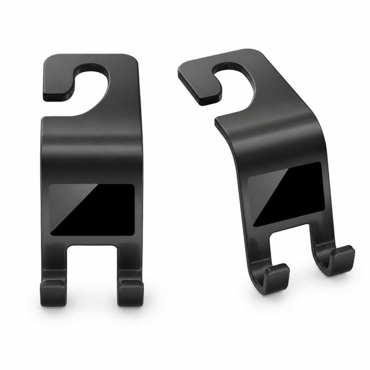 2pcs /Pack Car Headrest Hooks With Tablet Holder 360-Degree Rotatable Backseat Storage Organizer For Purses, Grocery Bags, Umbrellas